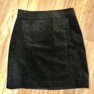 Ann Taylor black velvet a-line skirt with pockets size 4